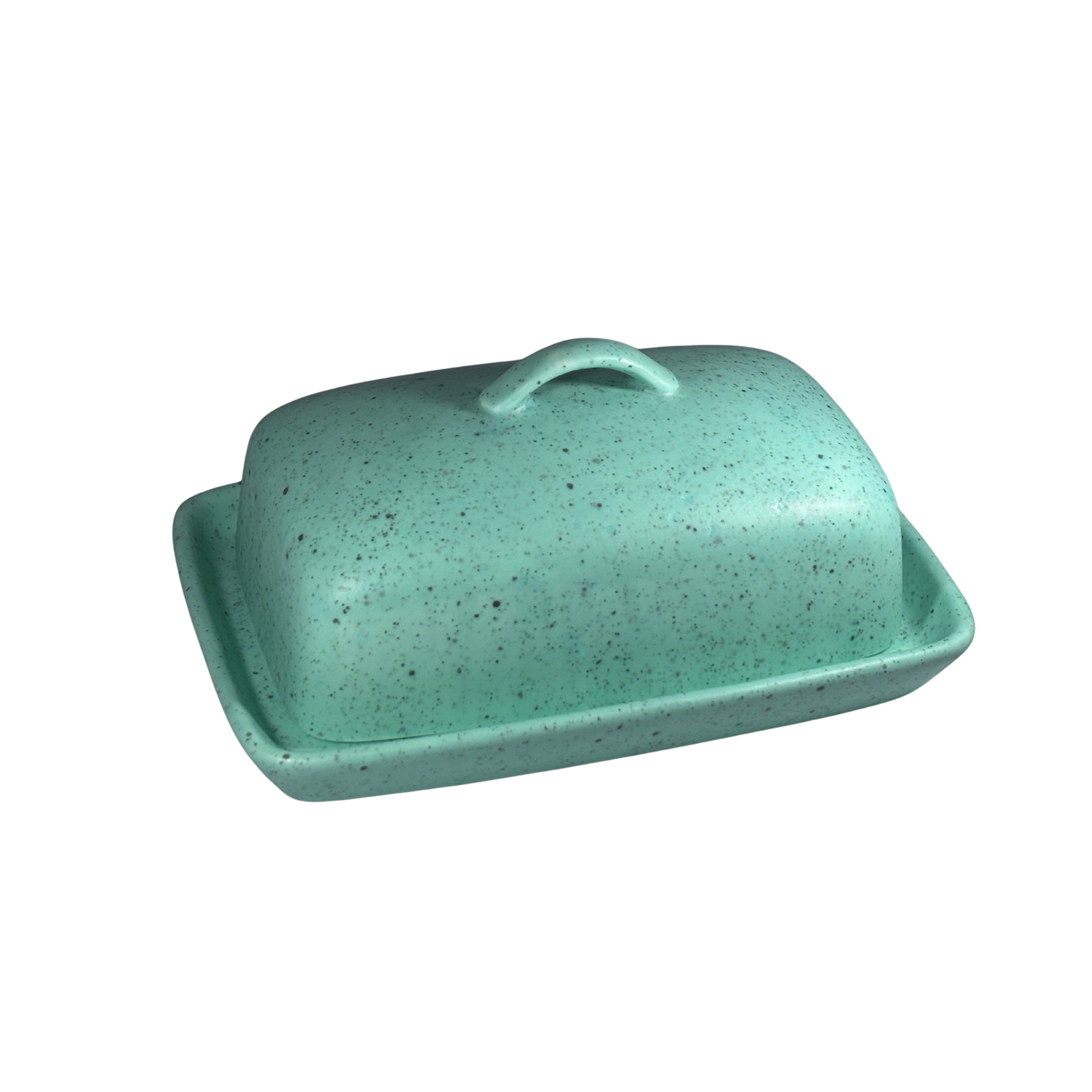 Stoneware Eggshell Green Butter Dish