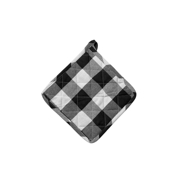 Pot Holder Checked b/w
