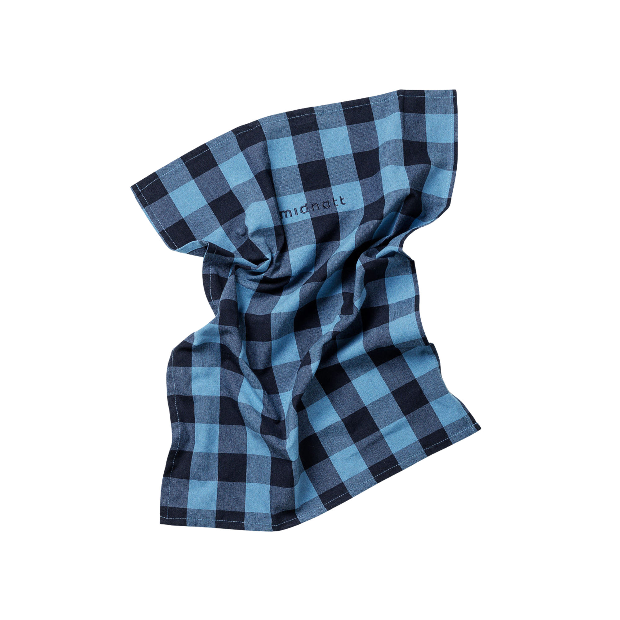 Tea Towel Checked Blue