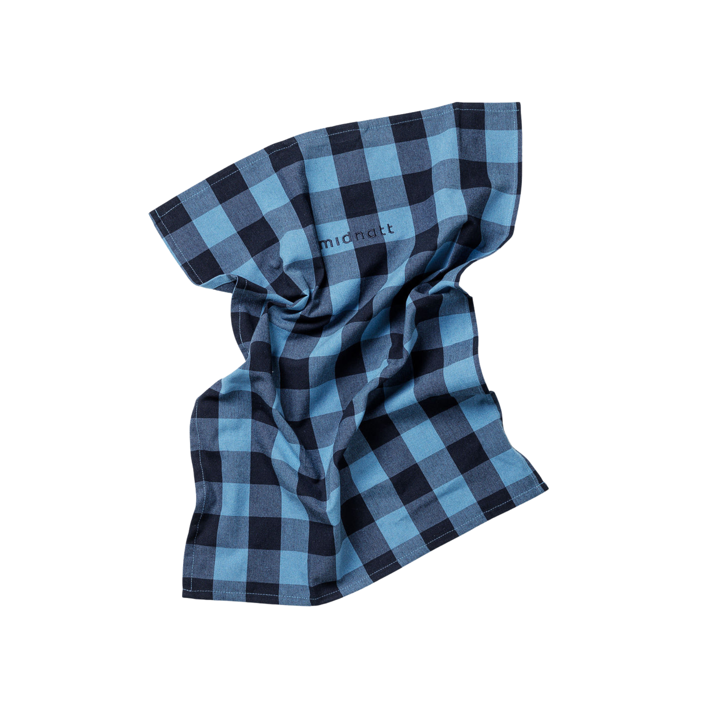 Tea Towel Checked Blue
