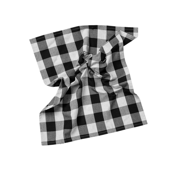 Tea Towel Checked b/w