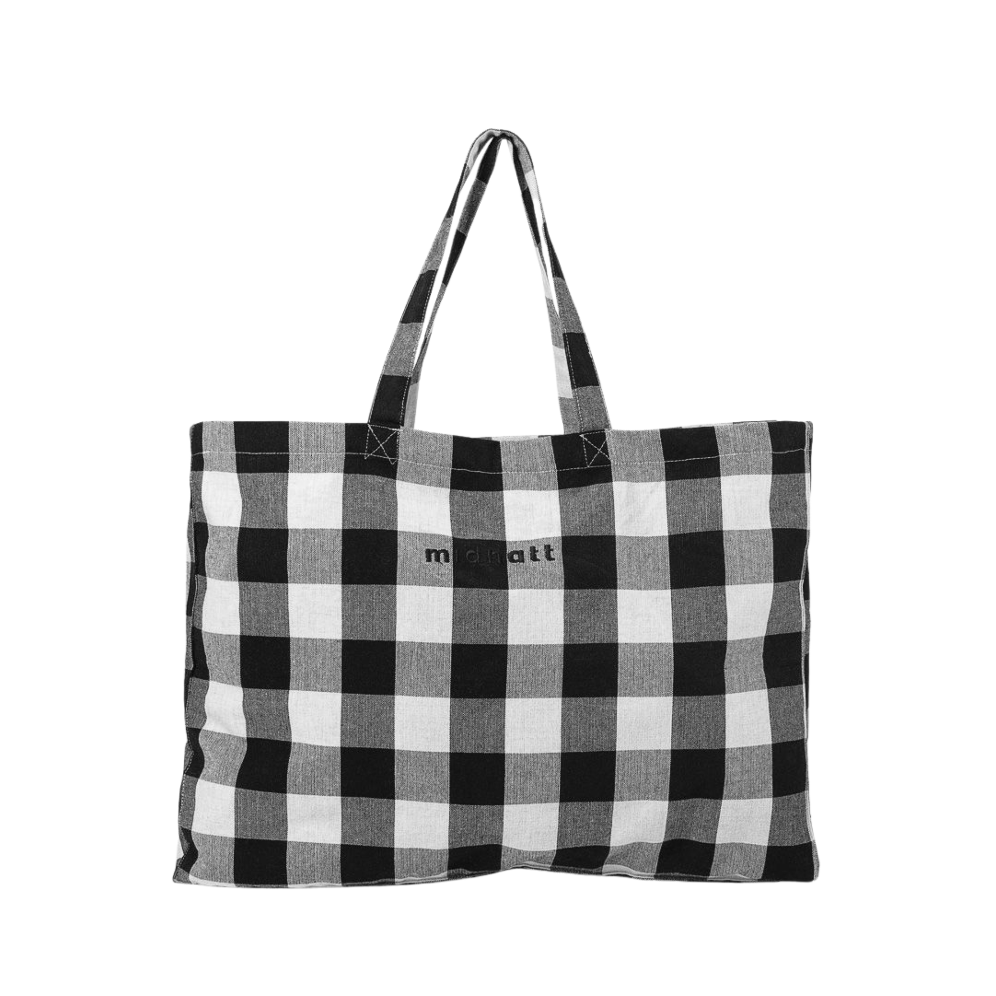 Tote Bag Checked b/w