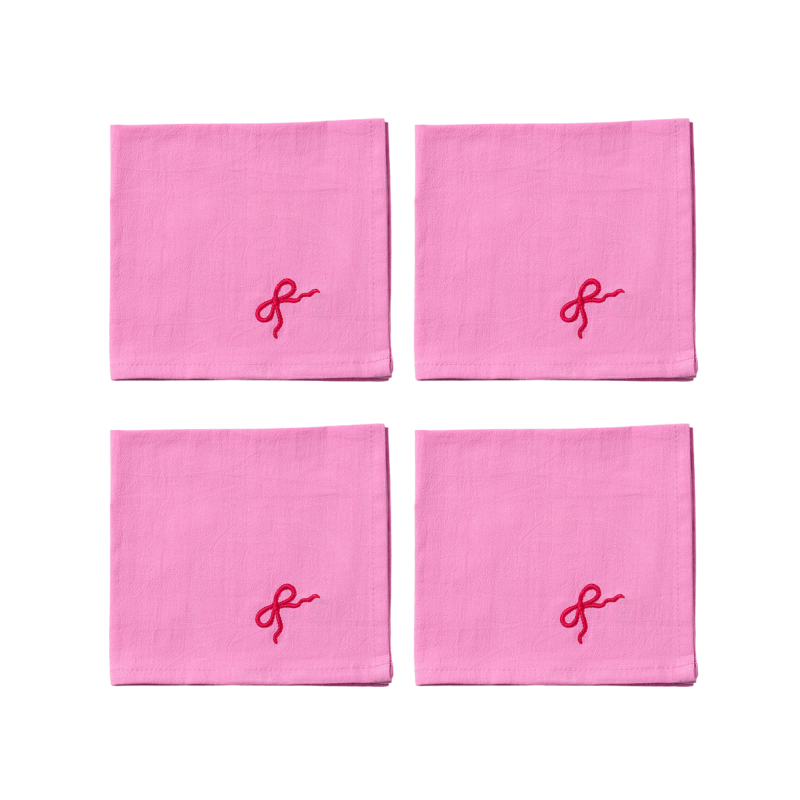 Napkin 4 pcs Pink Bow