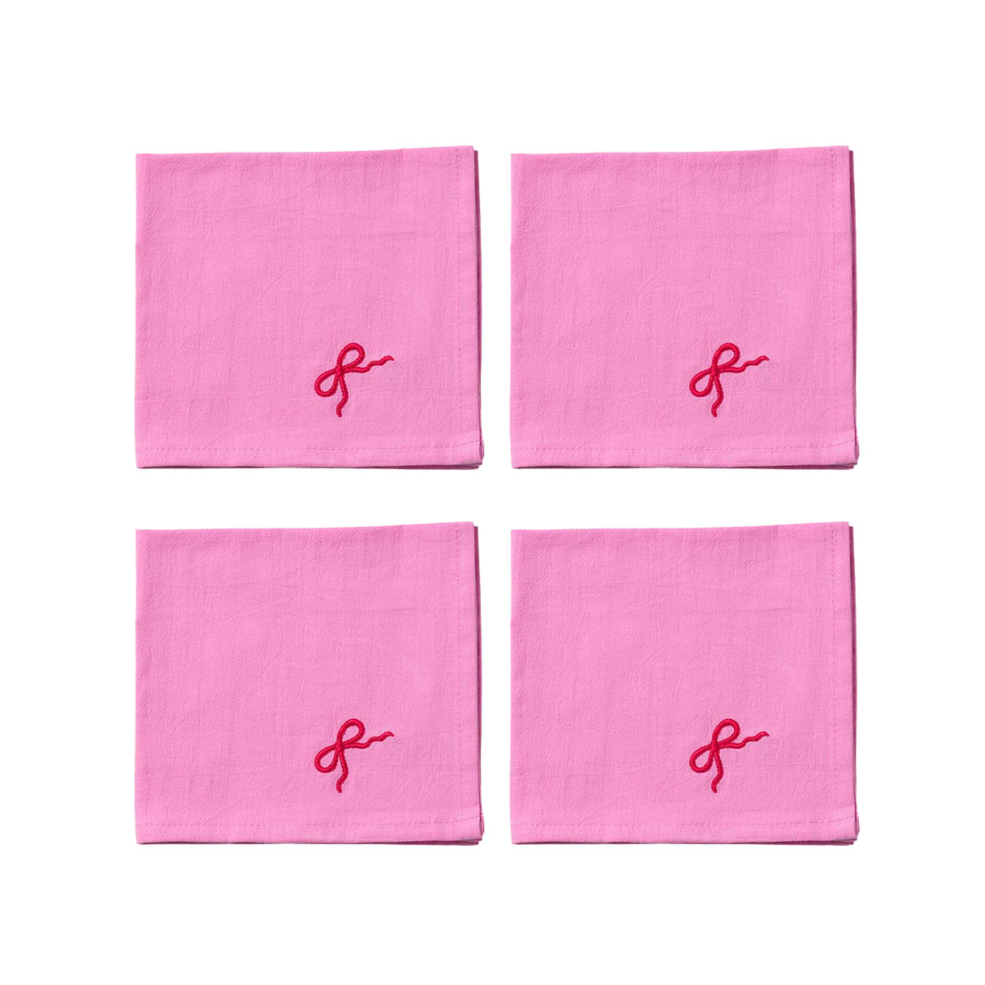 Napkin 4 pcs Pink Bow