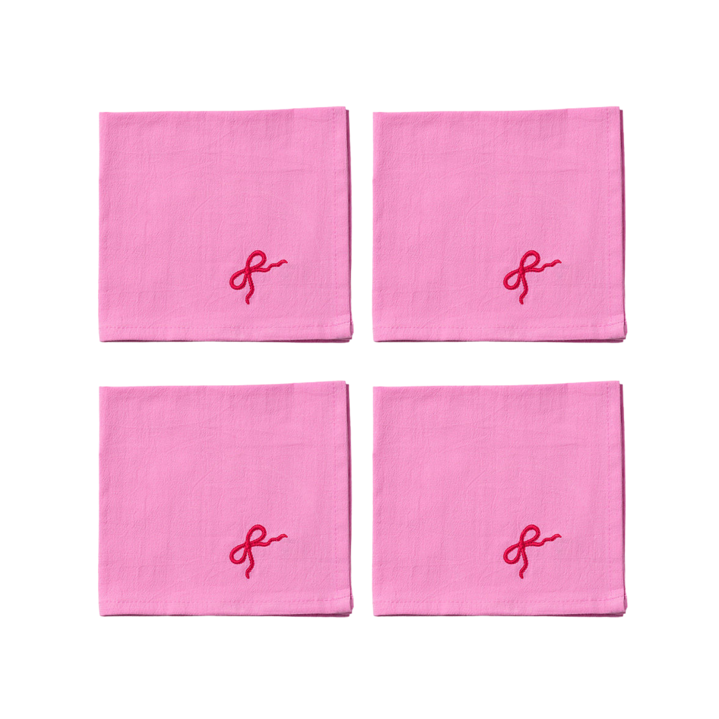 Napkin 4 pcs Pink Bow