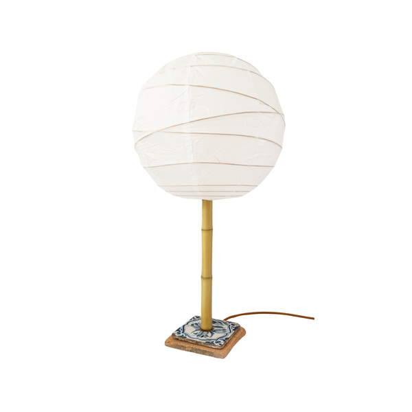 Delft and Bamboo Table Lamp