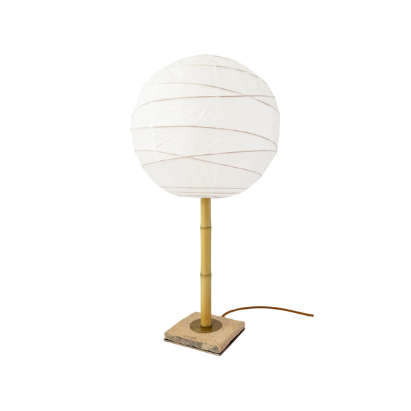Terracotta and Bamboo Lollipop Table Lamp
