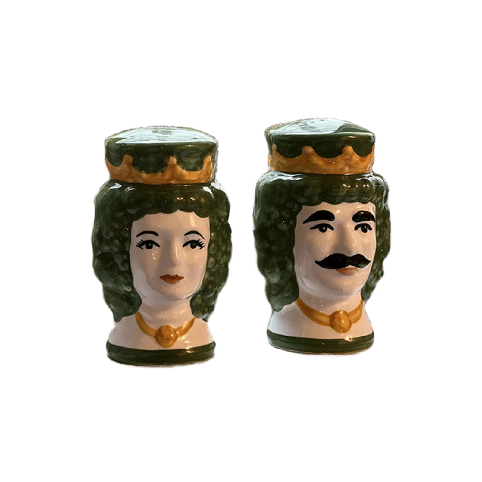 Green Sicilian Salt & Pepper Shakers
