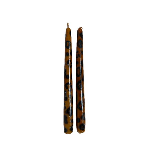 Leopard Candles (Set of 2) - 25cm