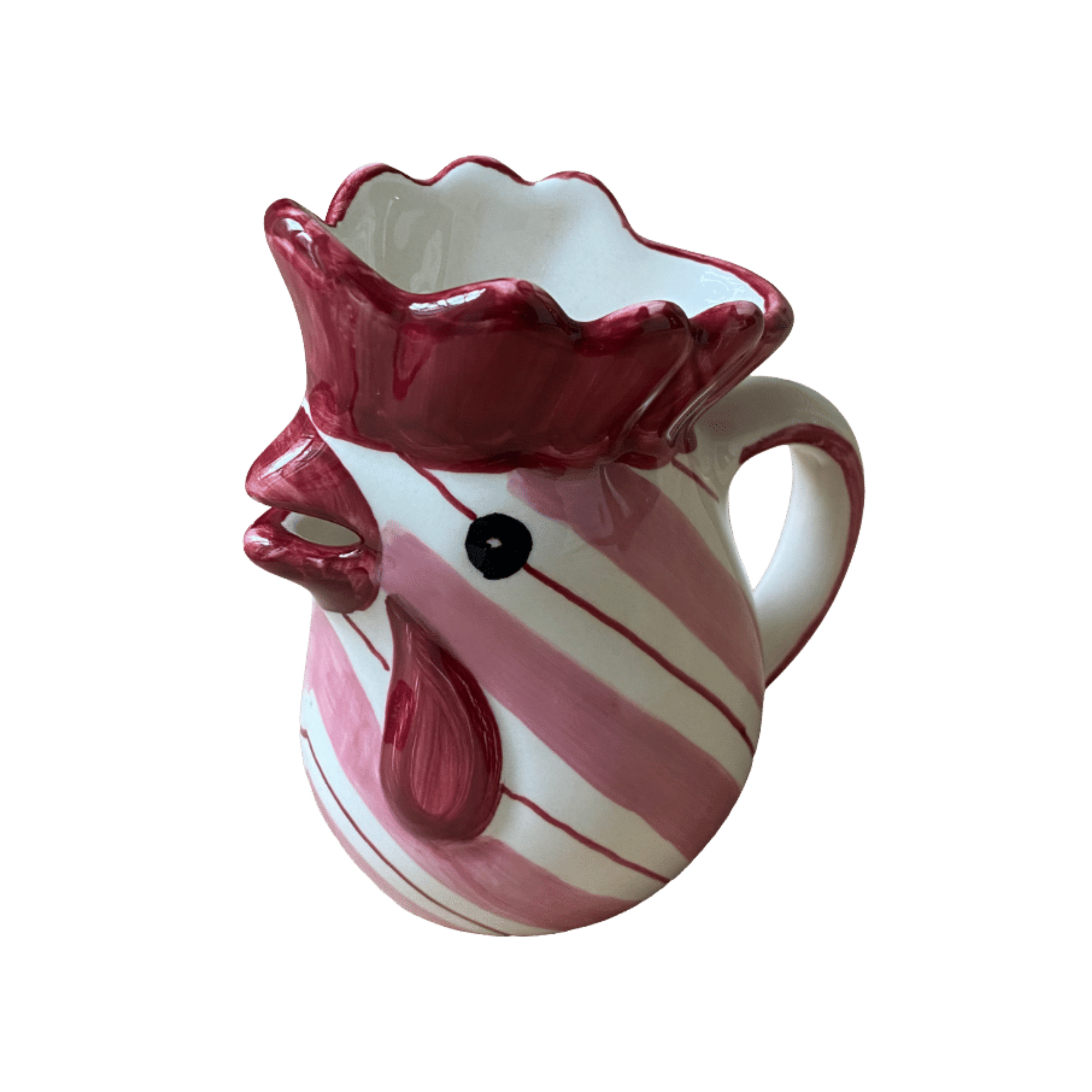 Pink Striped Pitcher / Milk Jug
