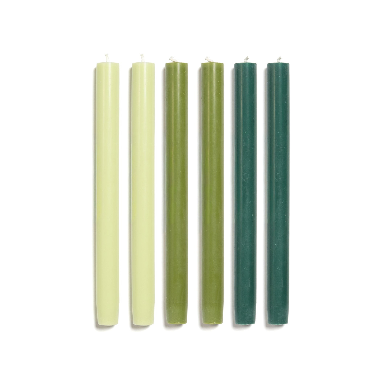 Solid Candle Set - Gradient Greens
