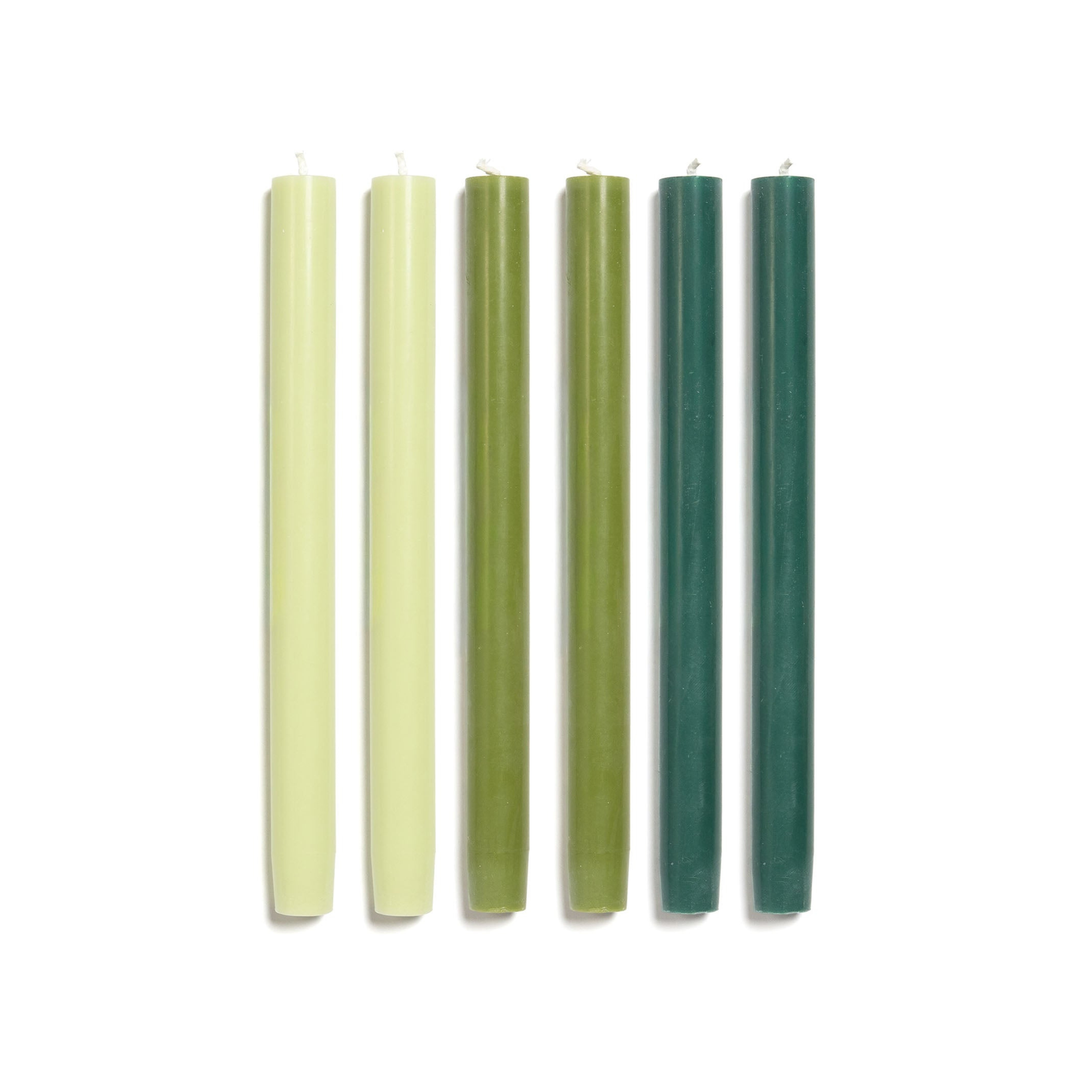Solid Candle Set - Gradient Greens