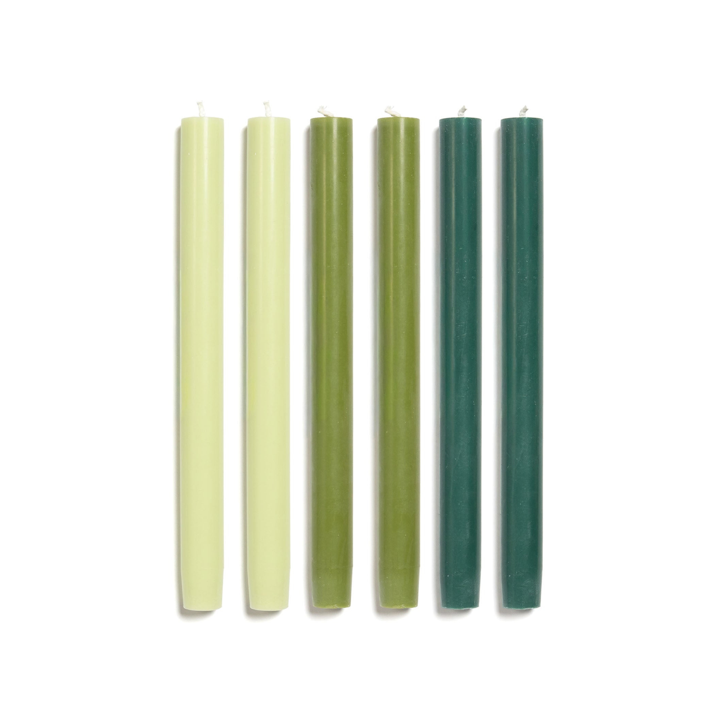Solid Candle Set - Gradient Greens