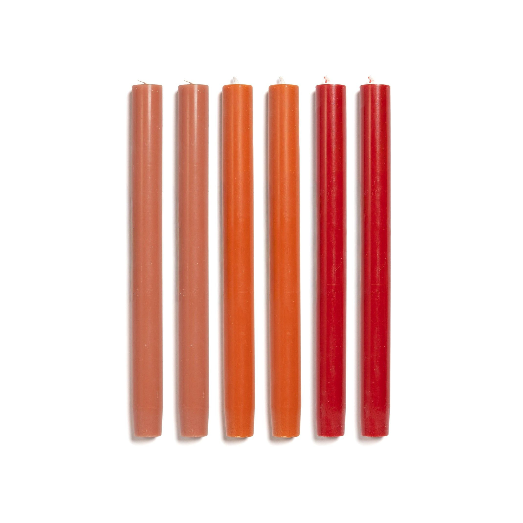 Solid Candle Set - Oranges & Reds