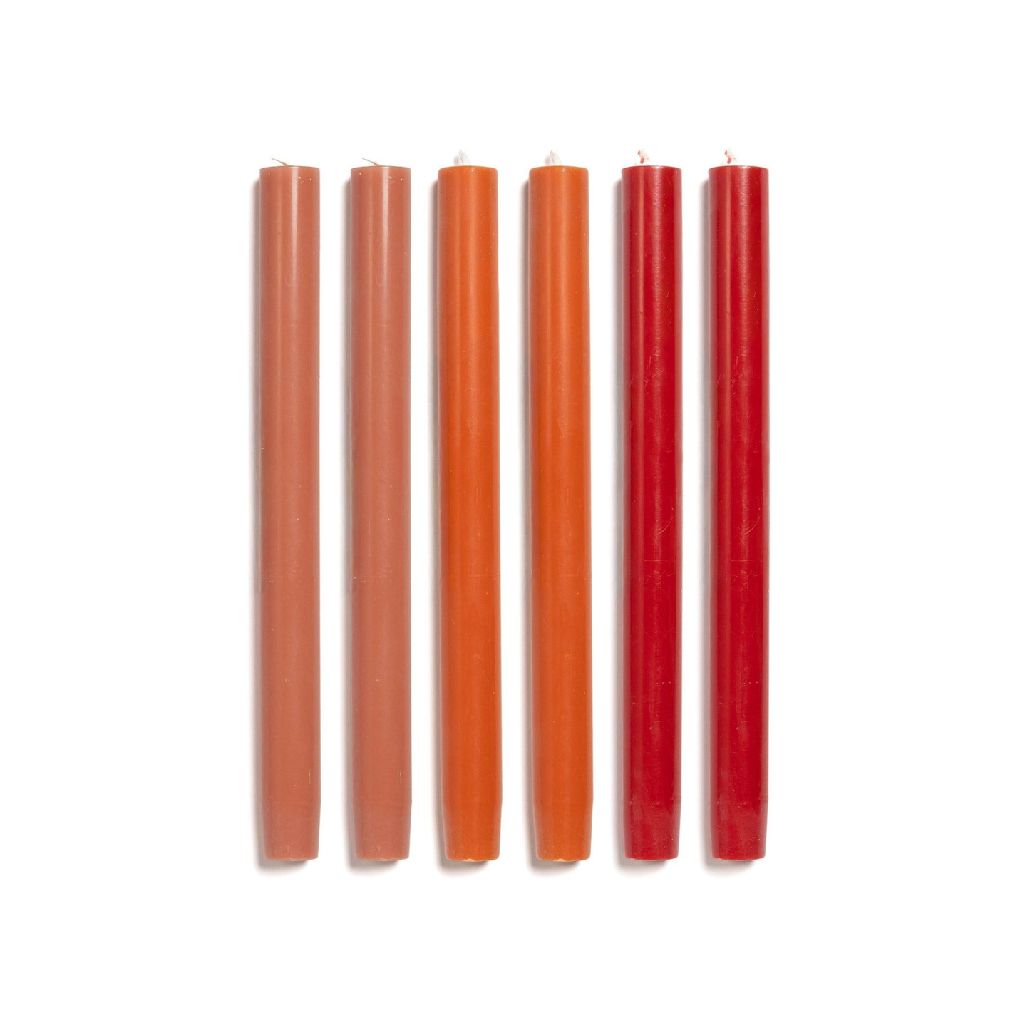 Solid Candle Set - Oranges & Reds