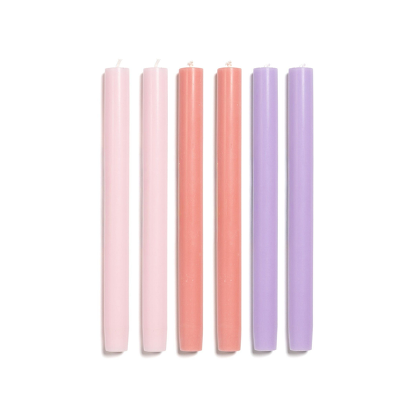 Solid Candle Set - Pinks & Lilacs