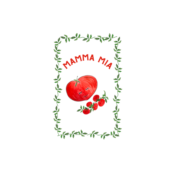Mamma Mia! - Tomato Linen Teatowel