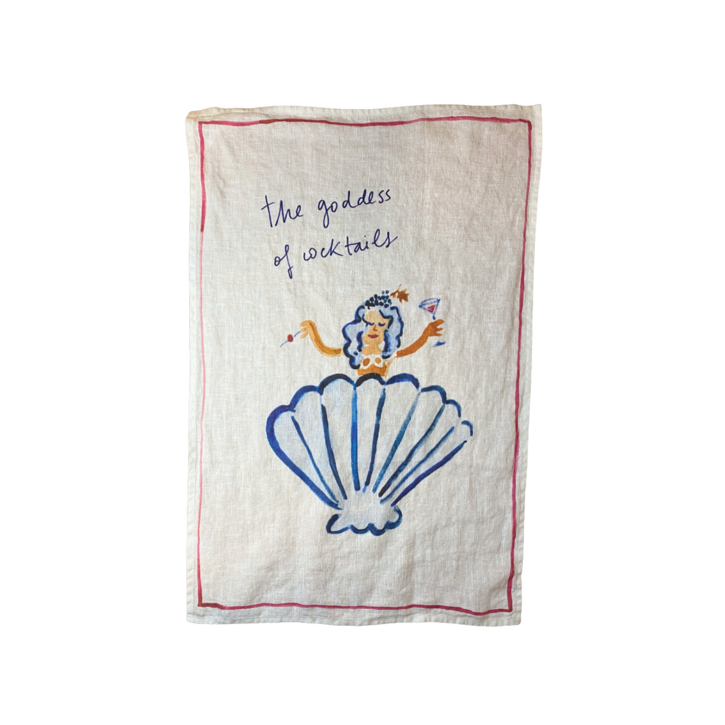 The Goddess of Cocktails - Linen Teatowel