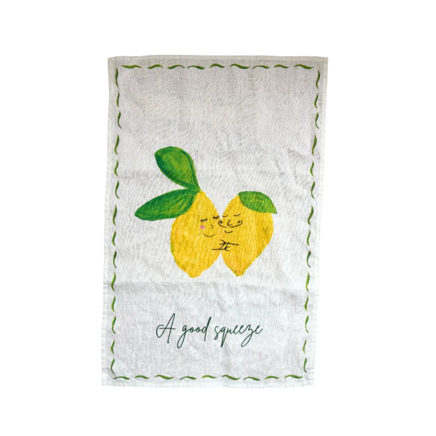 A Good Squeeze! Lemon Linen Teatowel