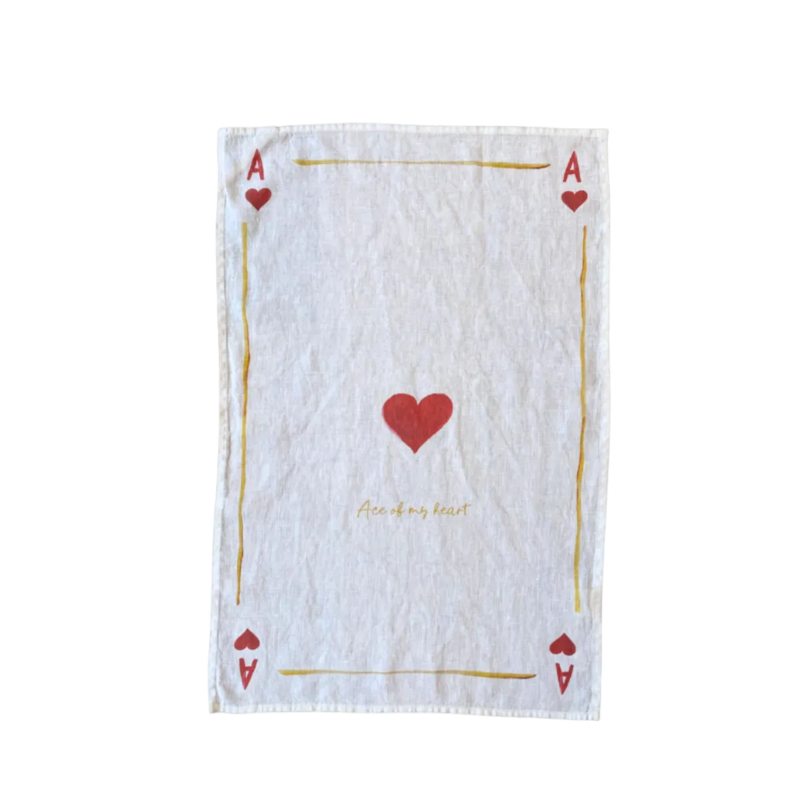 Ace of My Heart - Linen Teatowel