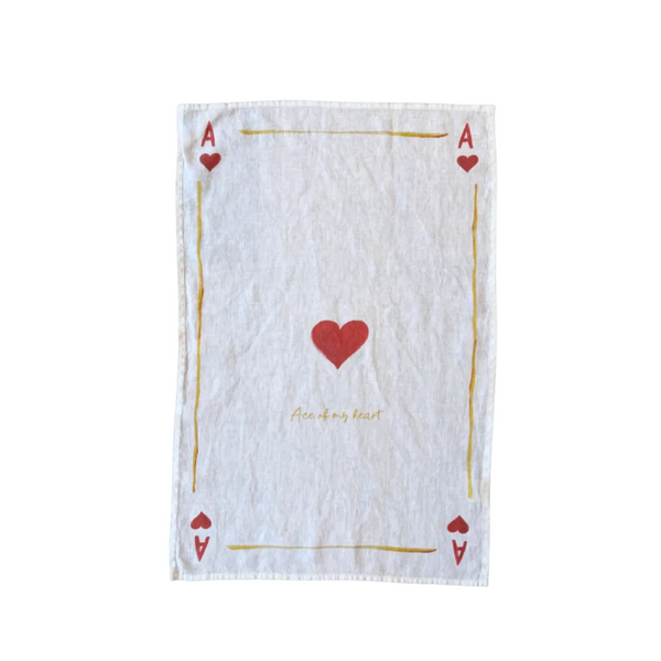 Ace of My Heart - Linen Teatowel