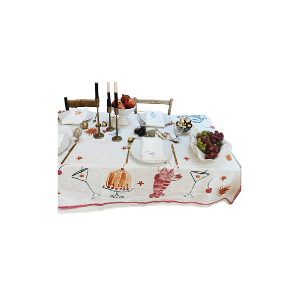 Dinette Illustrated Tablecloth - Medium