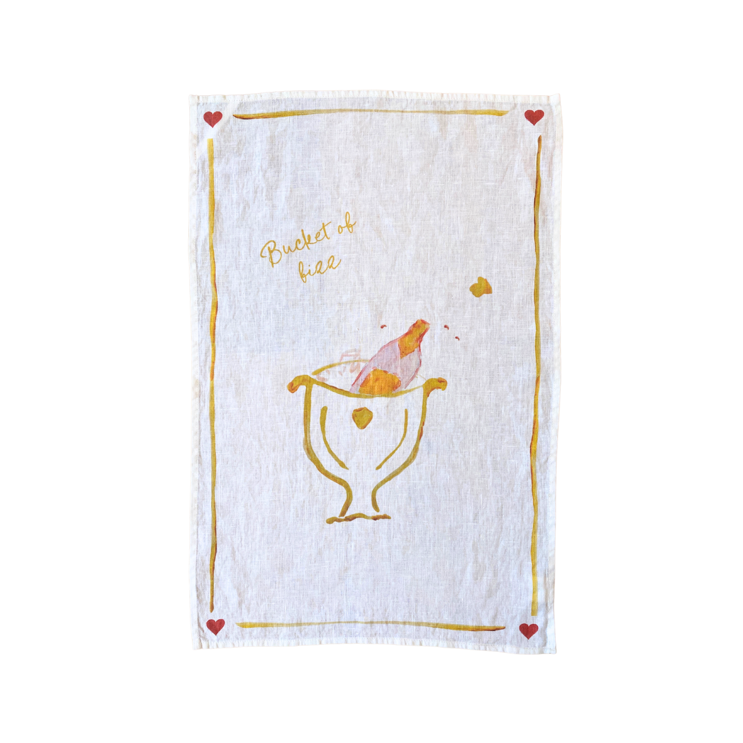 Bucket Of Fizz - Linen Teatowel