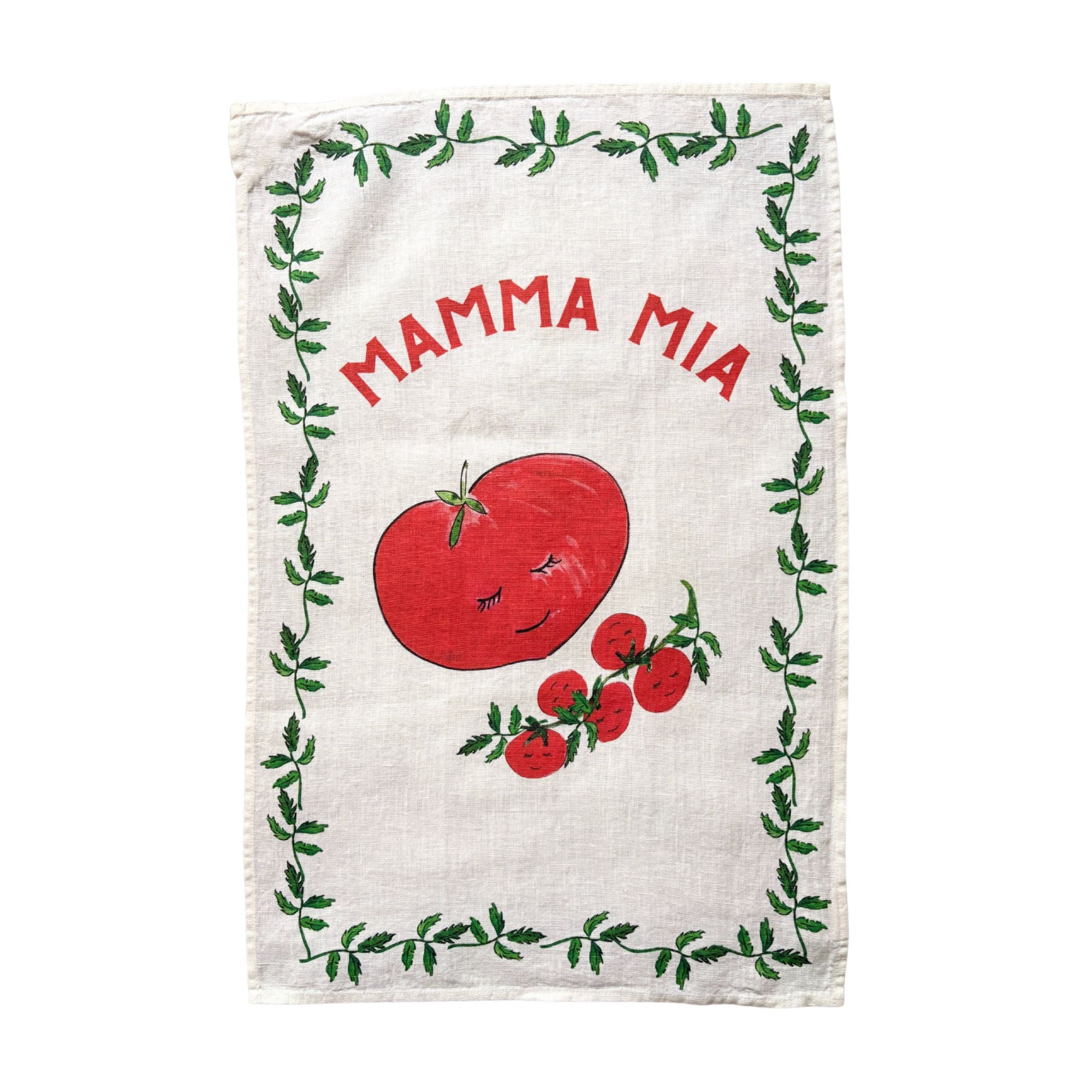 Mamma Mia! - Tomato Linen Teatowel