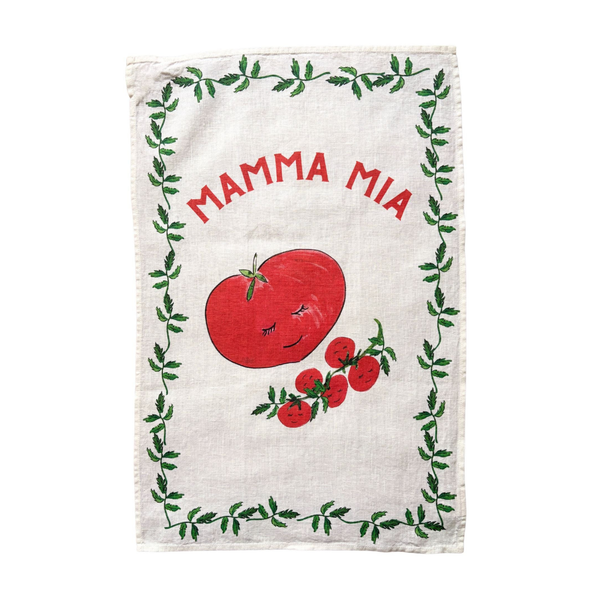 Mamma Mia! - Tomato Linen Teatowel
