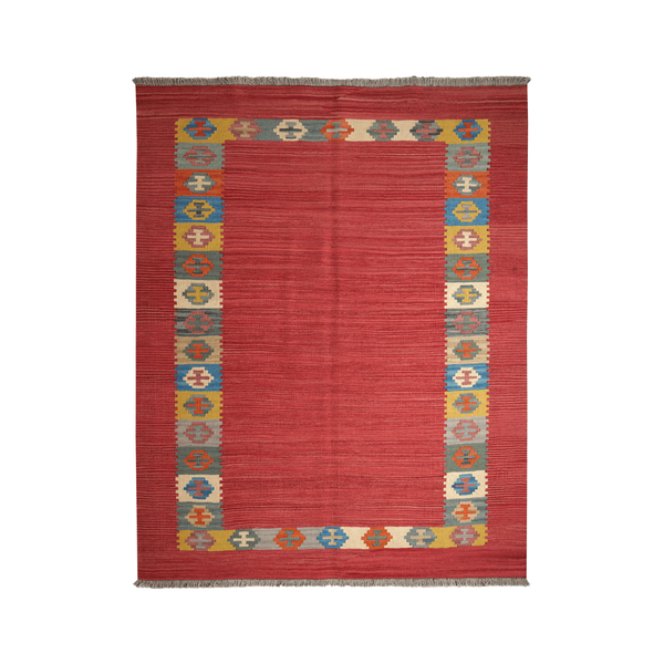 Gashgai Kilim · Hand-woven – Red, 201x160 cm