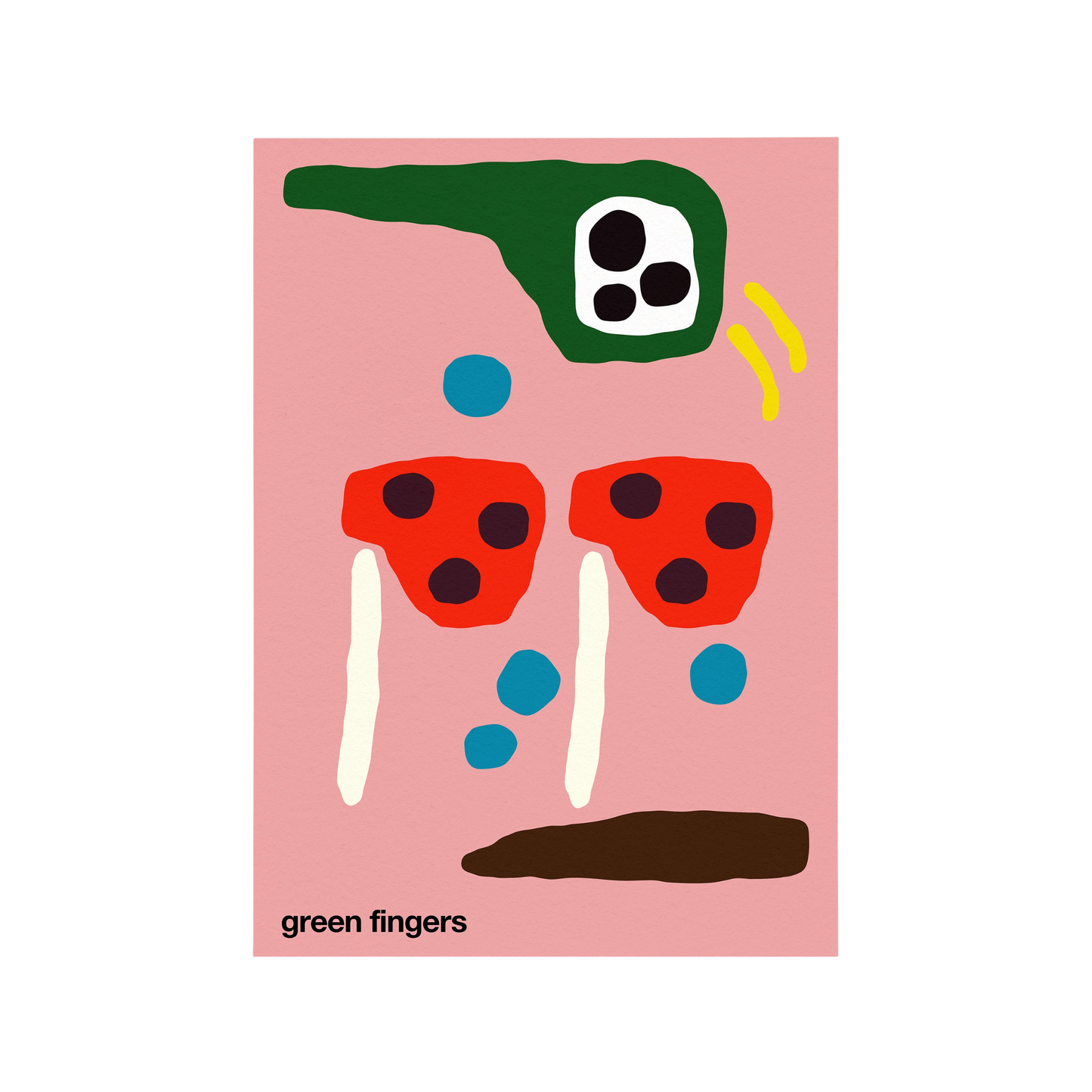 Green Fingers Print - Pink