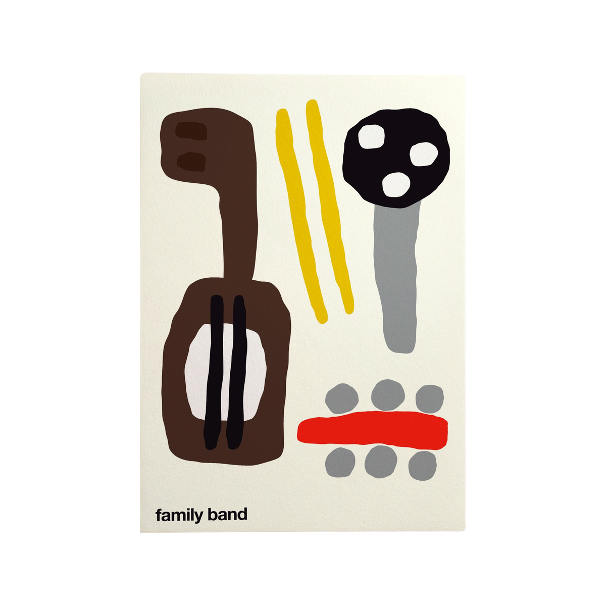 Family Band Print - Cream