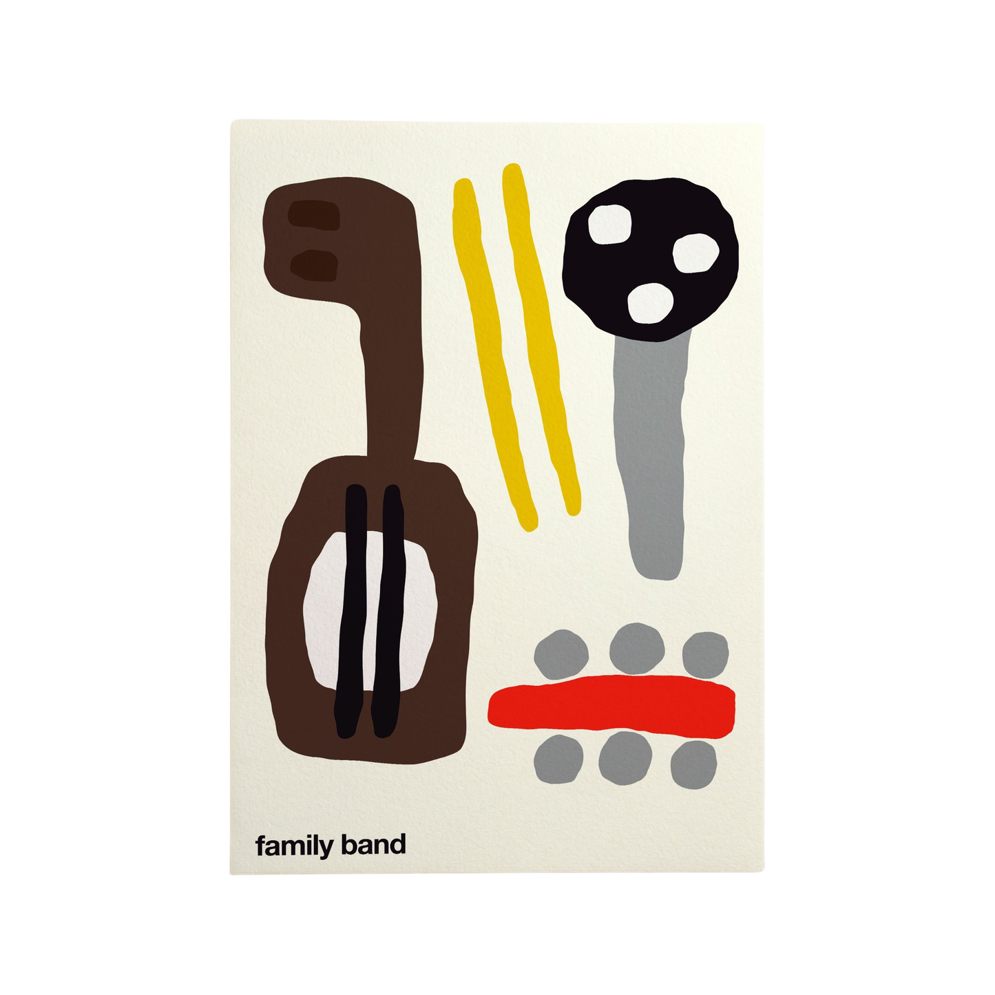 Family Band Print - Cream