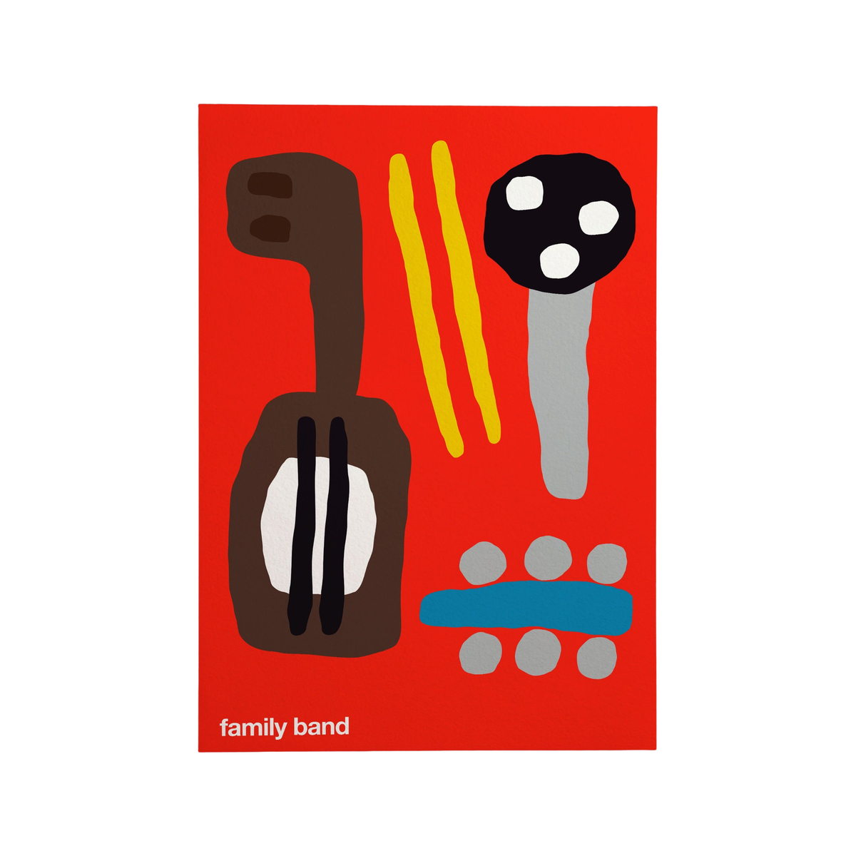 Family Band Print - Red
