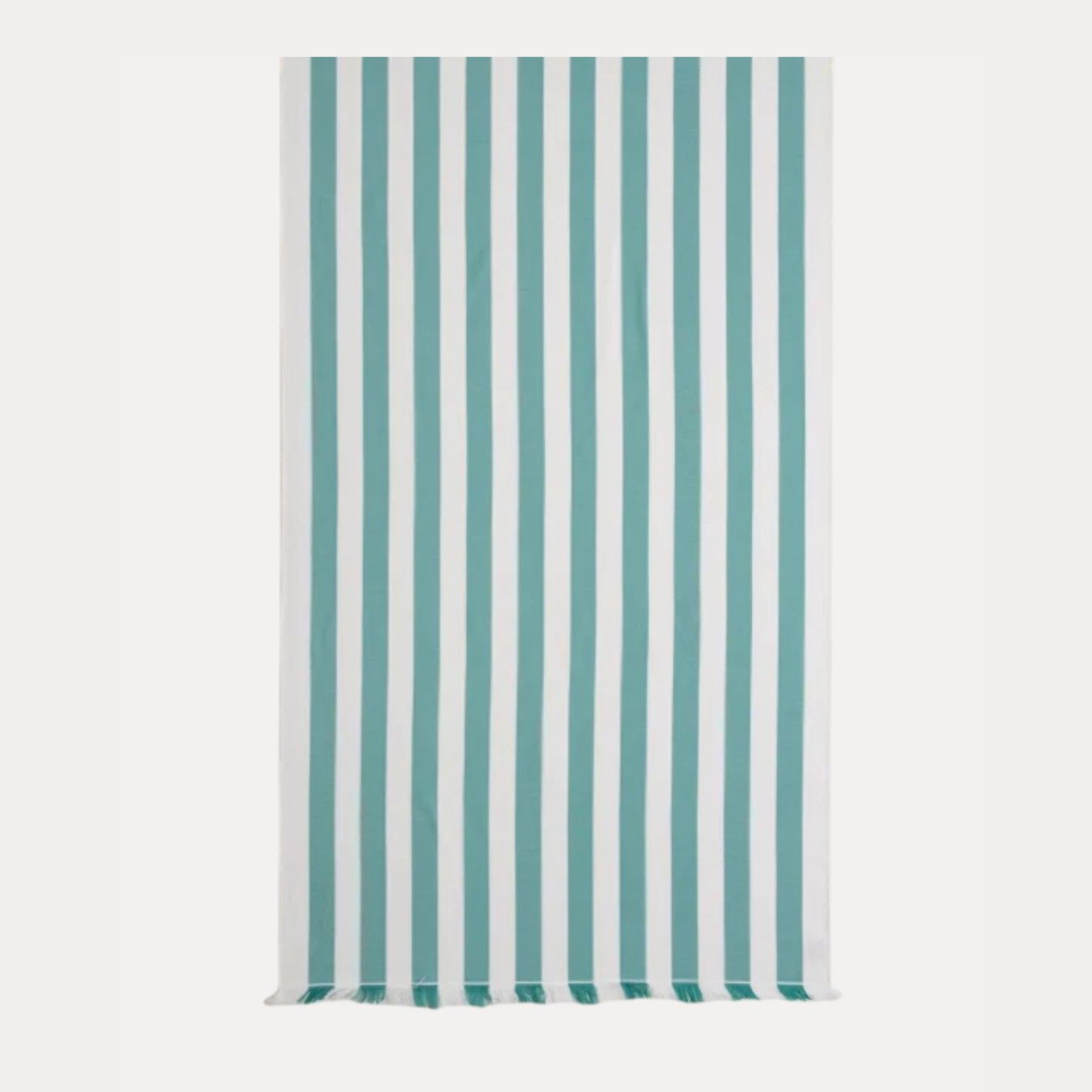 Green Striped Beach Towel
