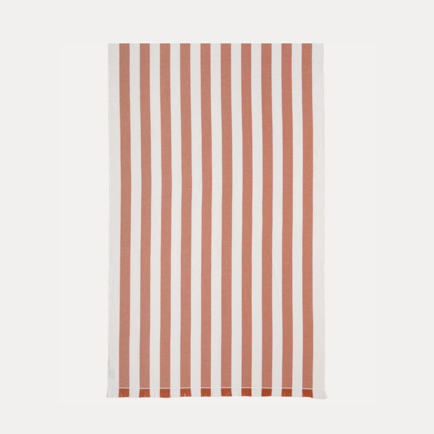 Terracotta Striped Beach Towel