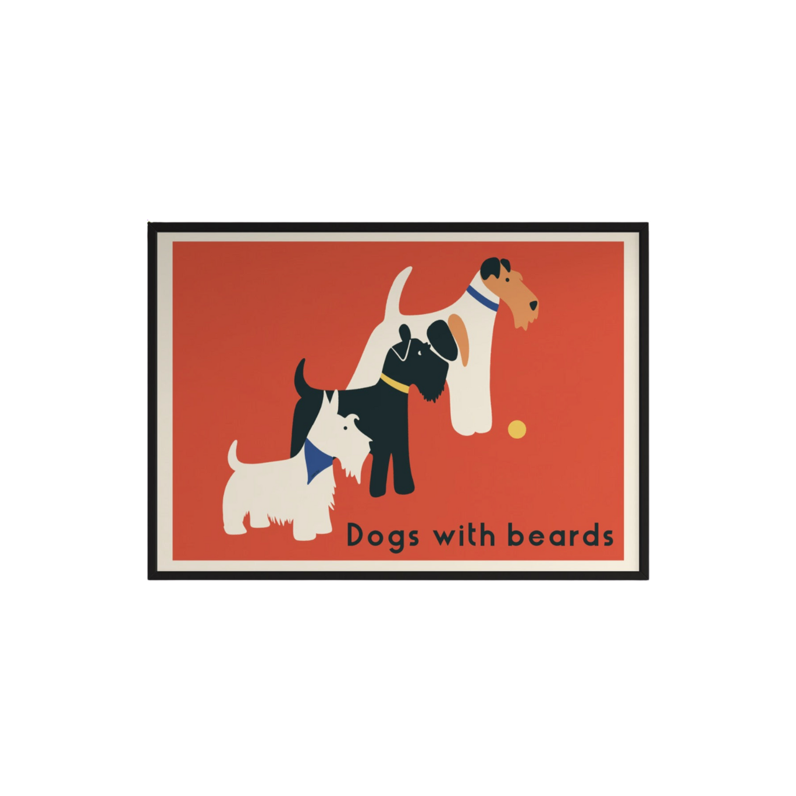 'Dogs with Beards' Retro Dogs Print