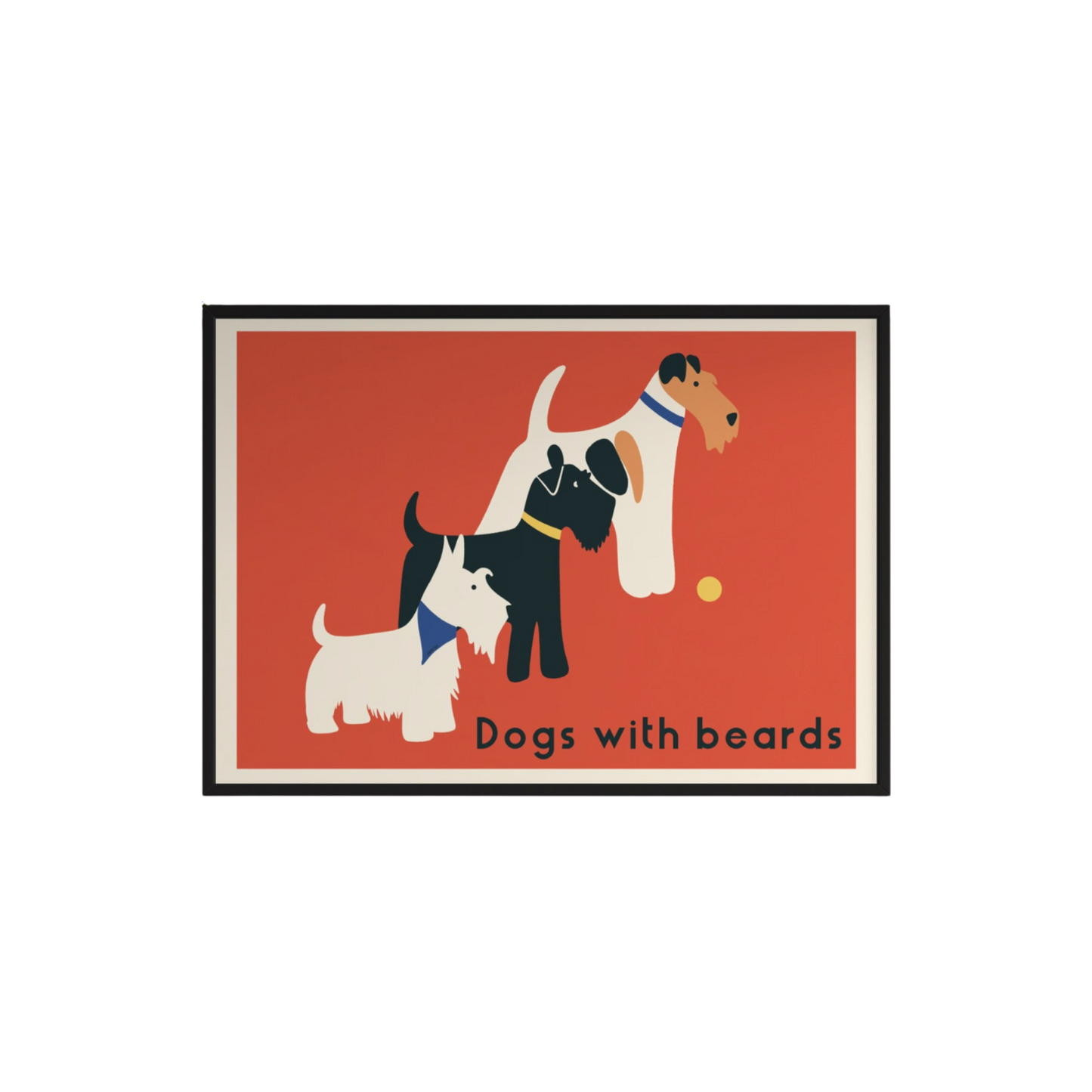 'Dogs with Beards' Retro Dogs Print