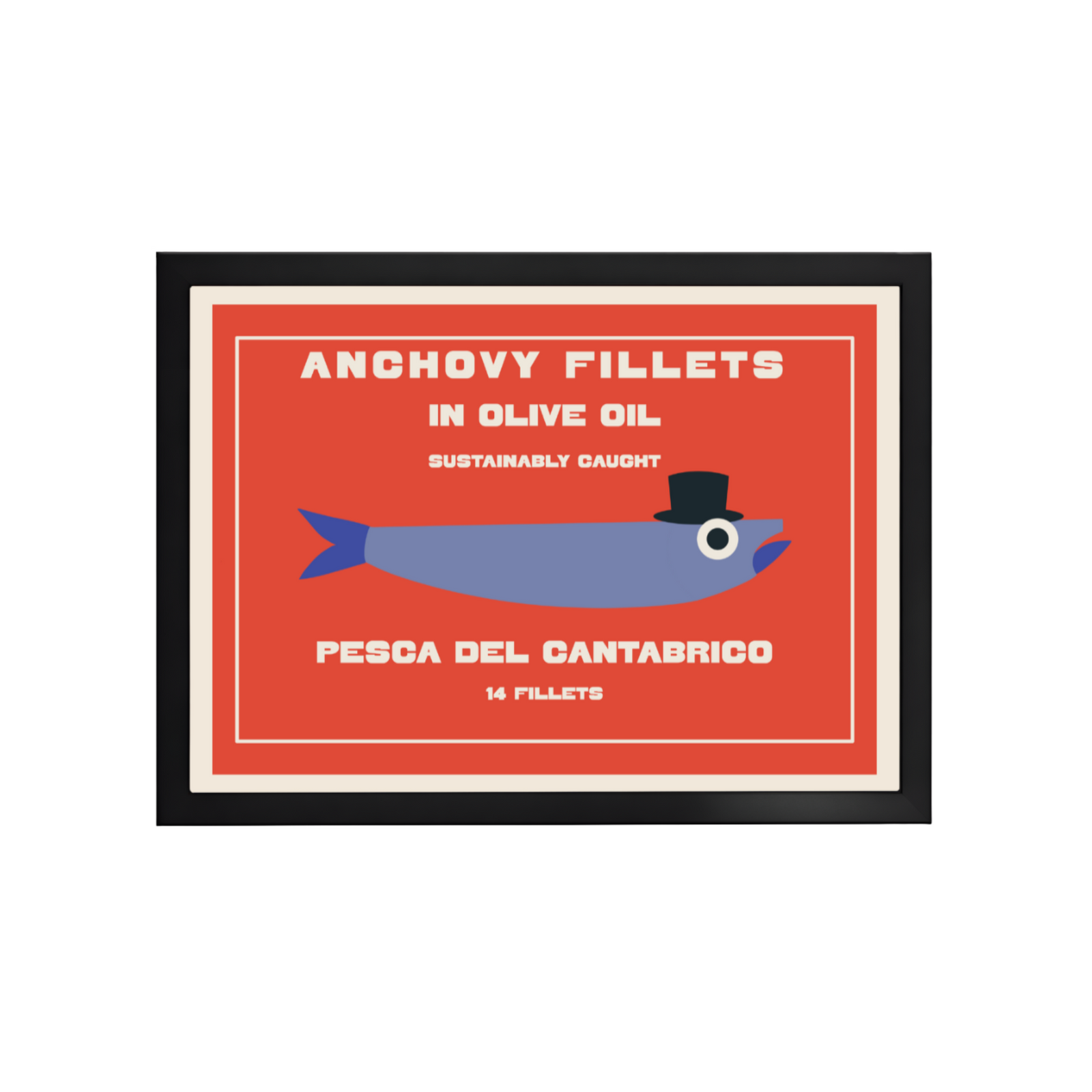 Retro Tinned Anchovies Kitchen Print