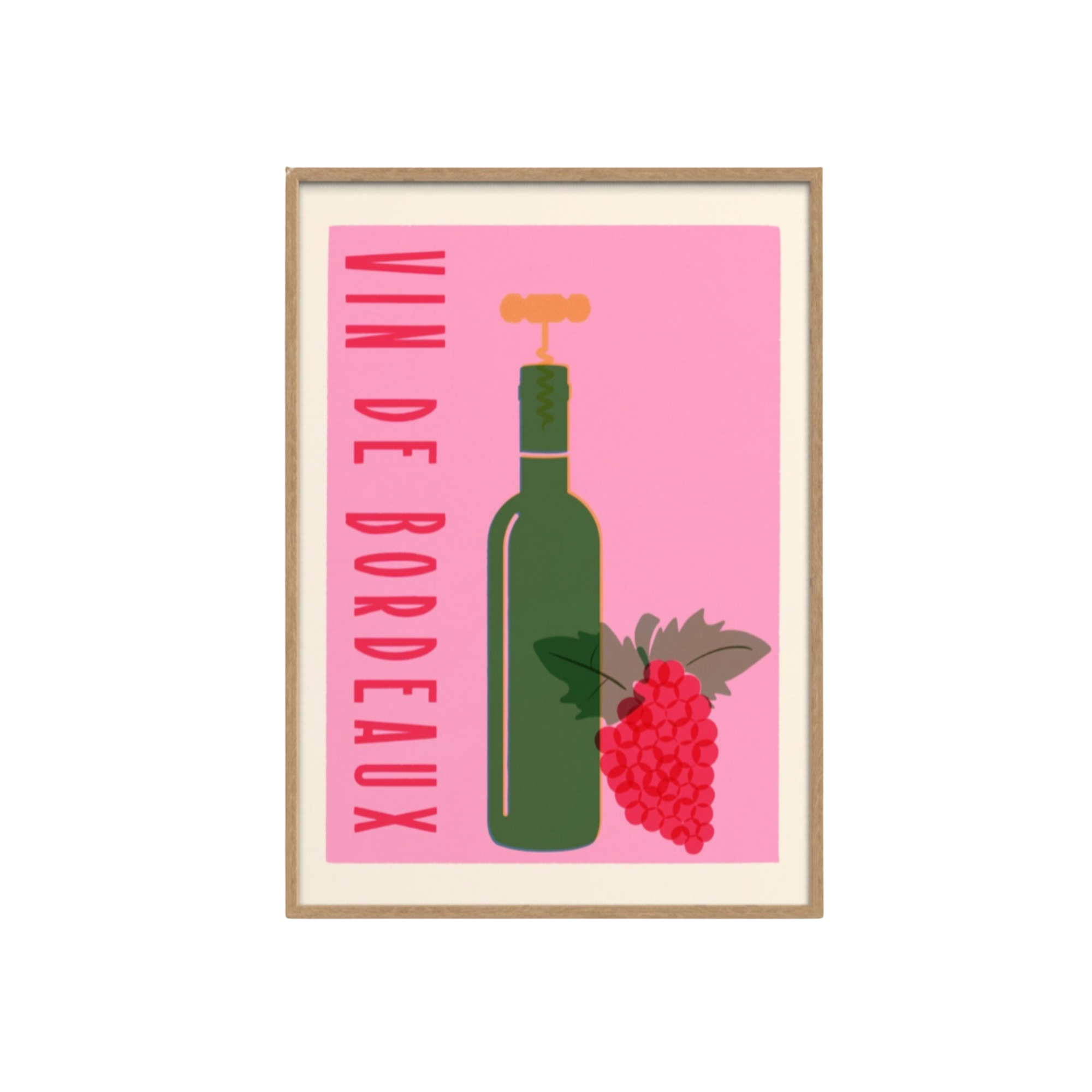 Bordeaux Wine Retro Print