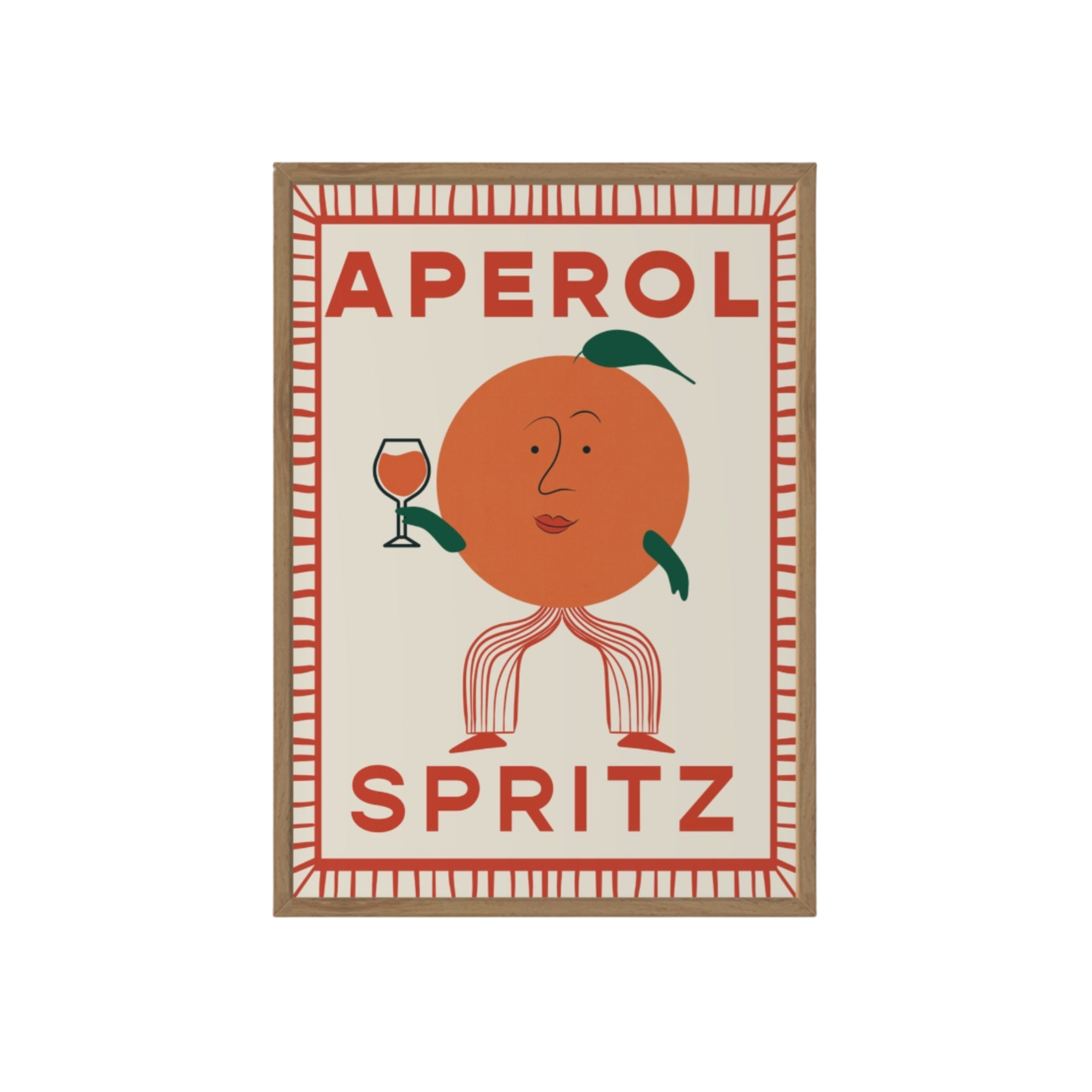 Aperol Spritz Retro Drinks Print