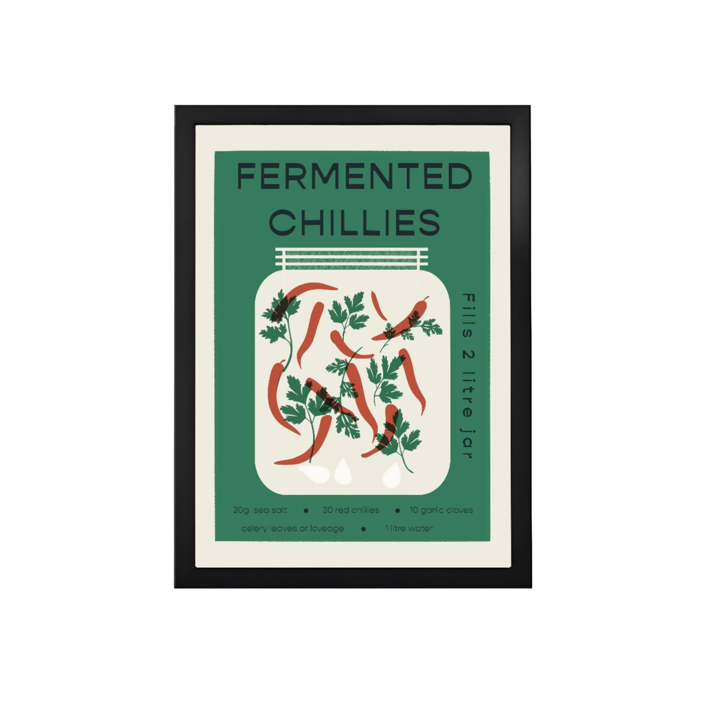Fermented Chillies Kitchen Print