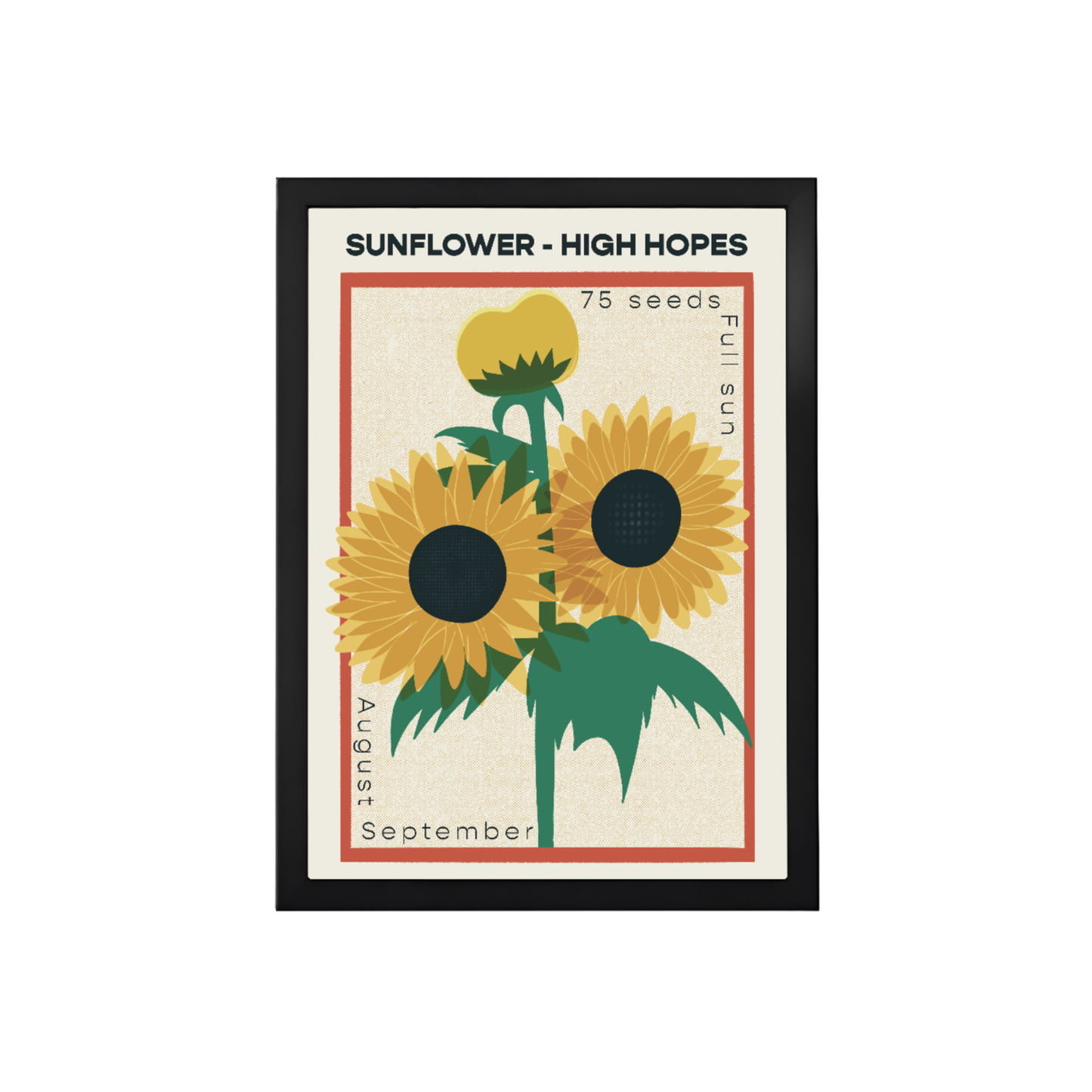 Sunflower High Hopes Kitchen Garden Print