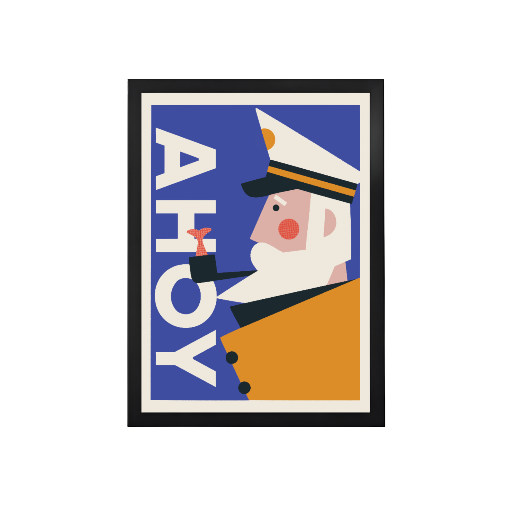 Ahoy Sailor Retro Coastal Print
