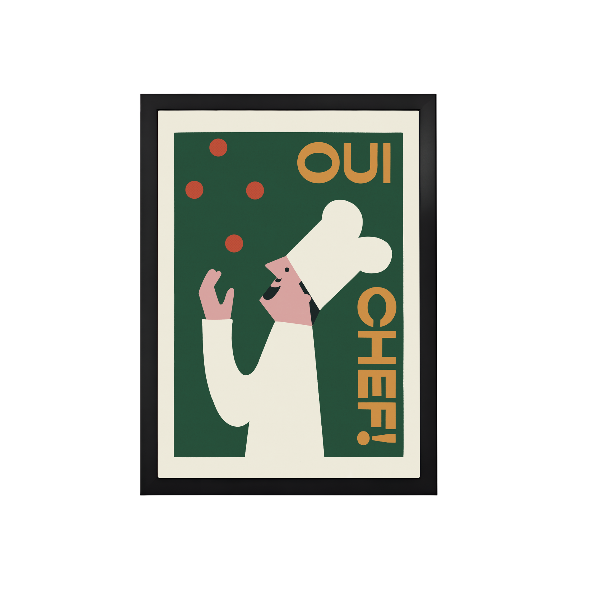 Oui Chef Retro Kitchen Print