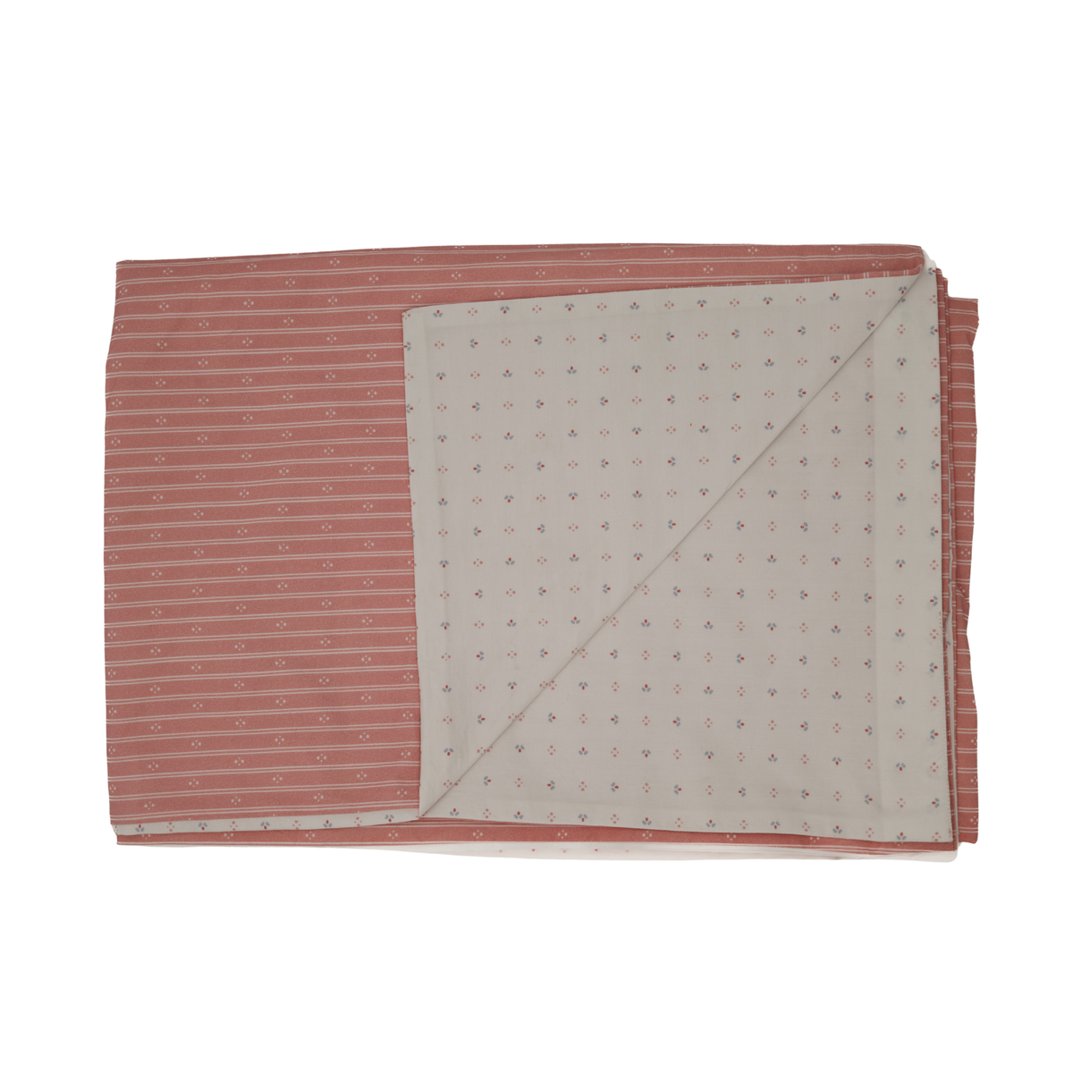 Minni Ticking Bedding Set - Soft Red