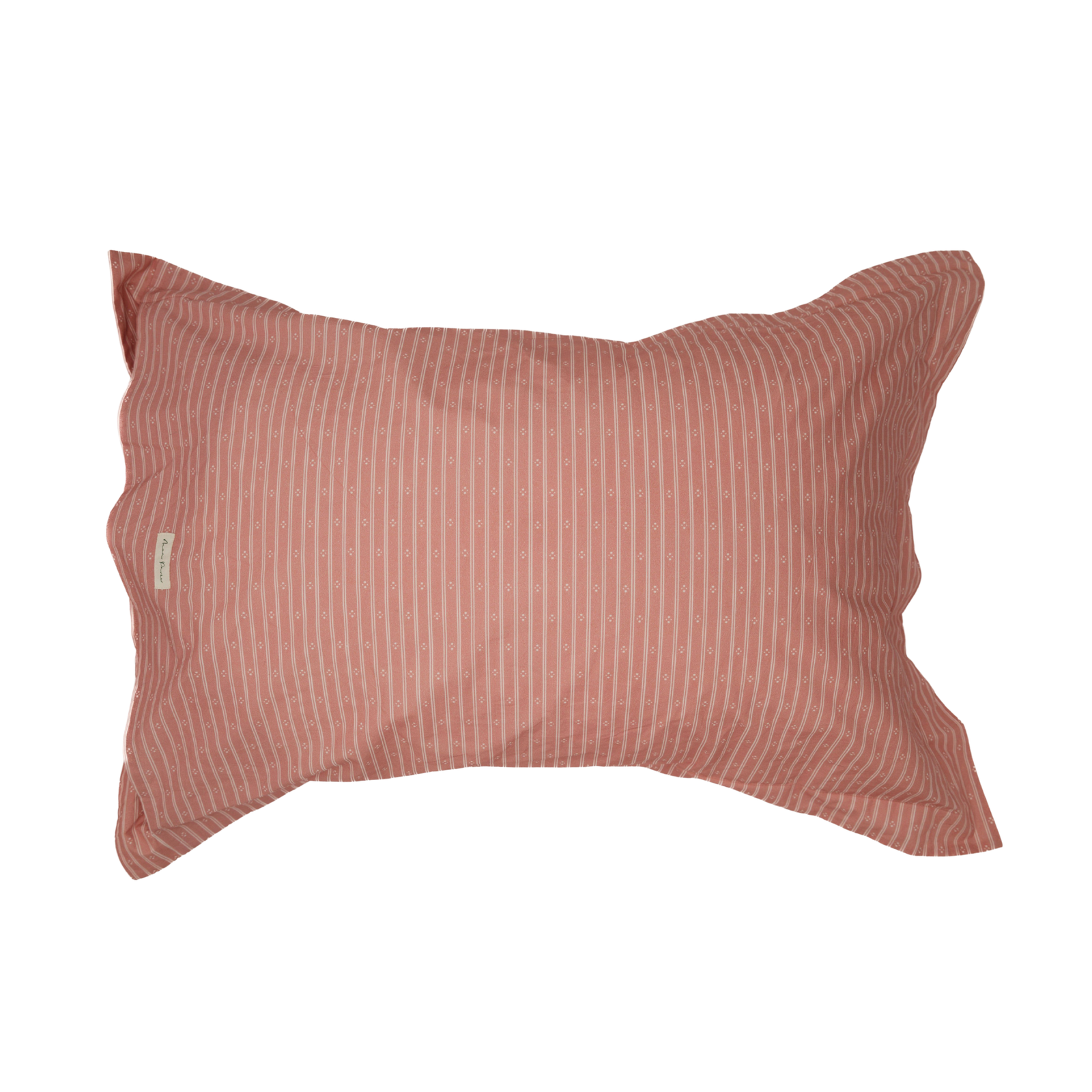 Minni Ticking Pillowcase - Soft Red