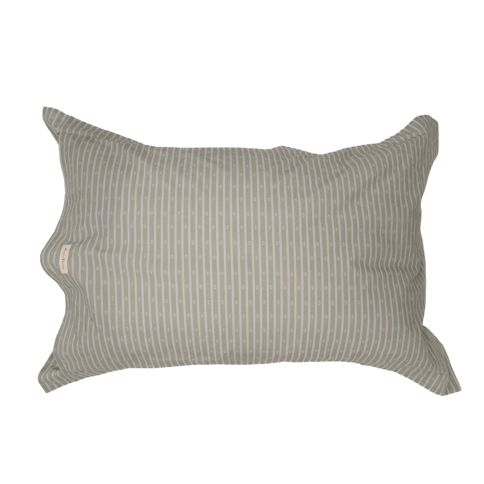 Minni Ticking Pillowcase - Alpine Green