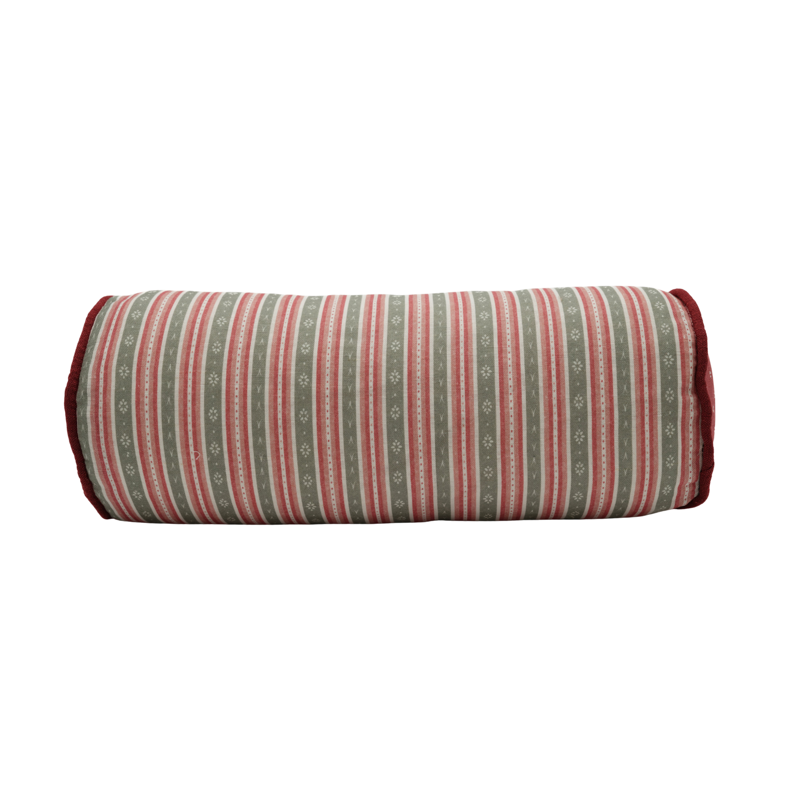 Landhaus Bolster Cushion - Alpine Green and Raspberry Red
