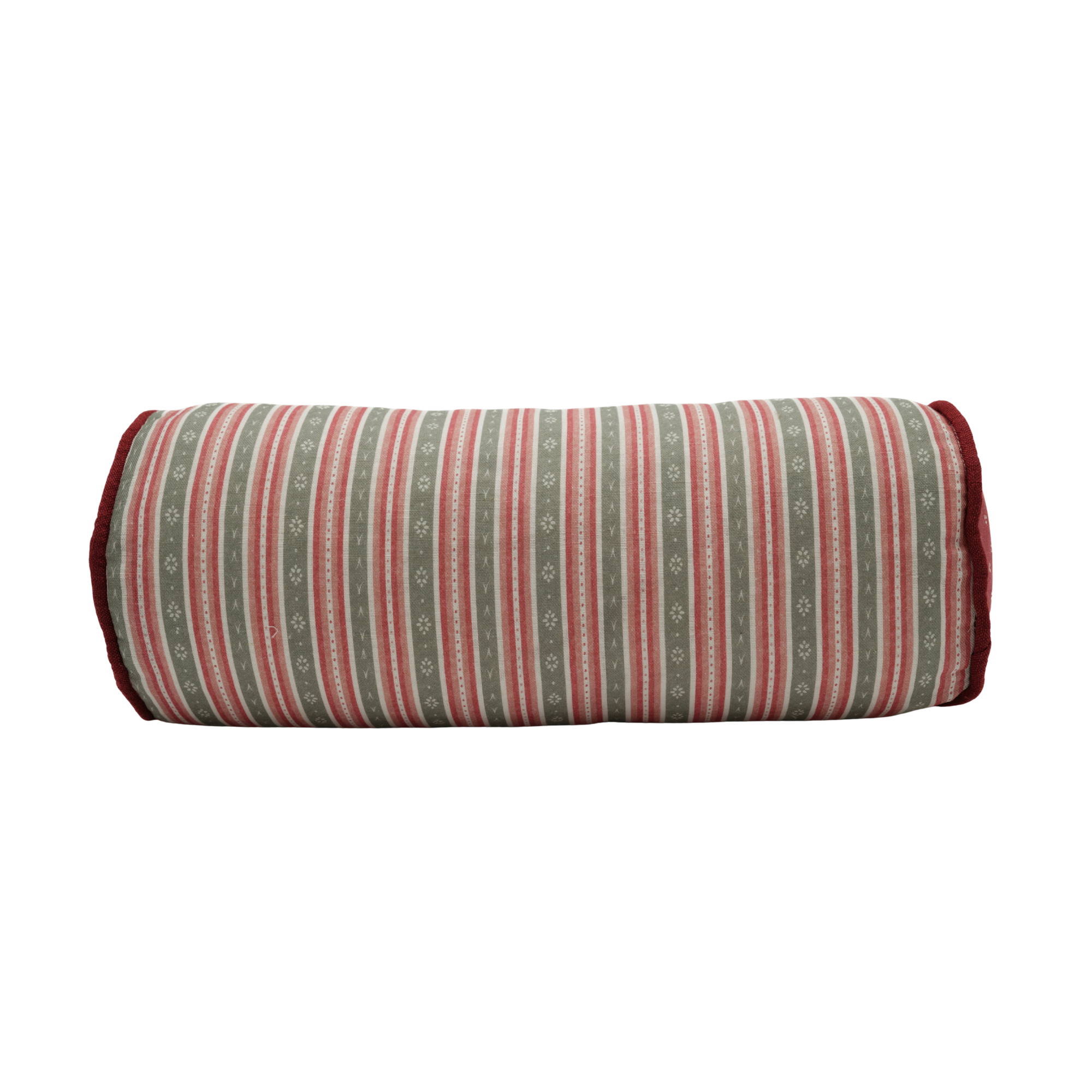 Landhaus Bolster Cushion - Alpine Green and Raspberry Red